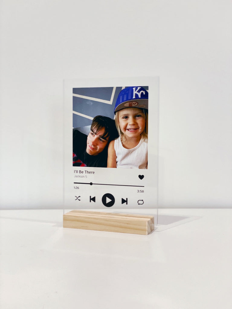 Custom song and photo plaque