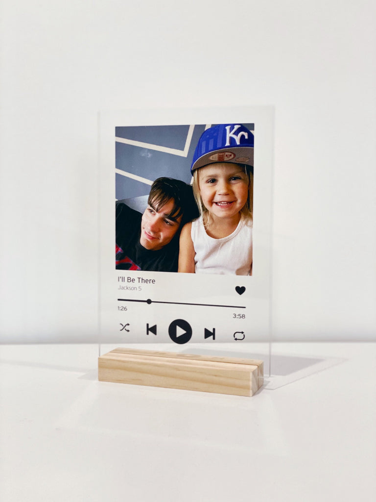 Custom song and photo plaque