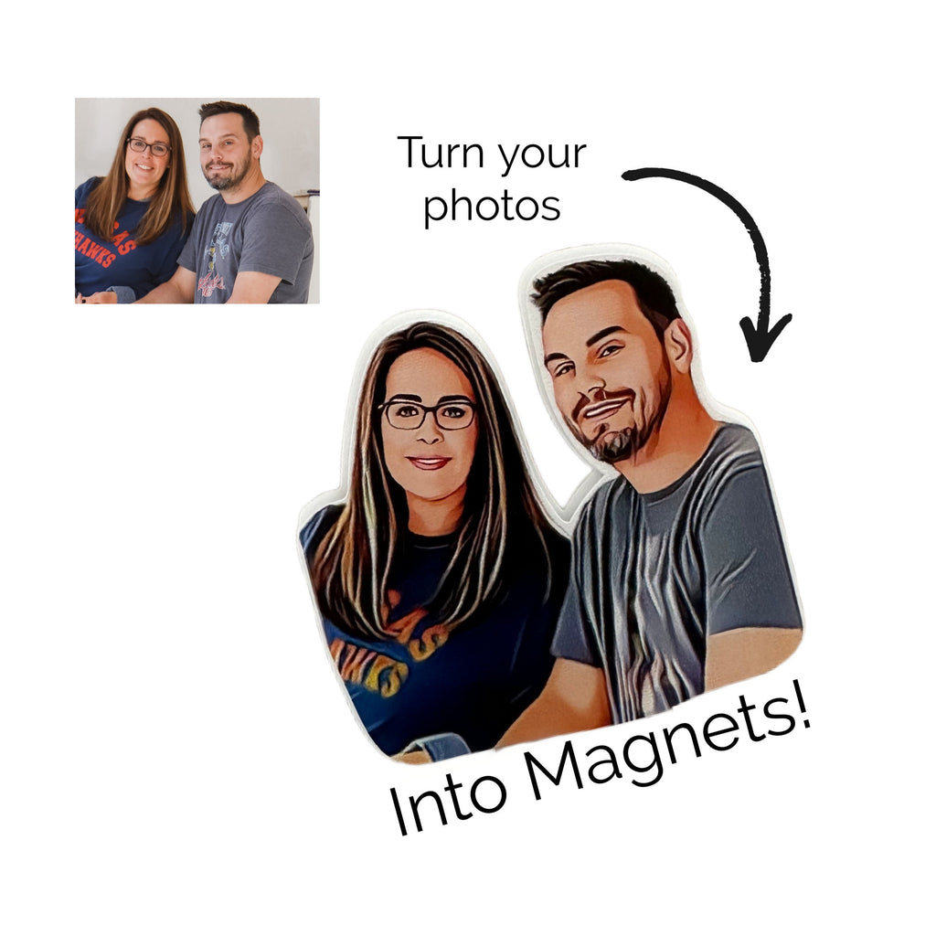 Couple photo magnet