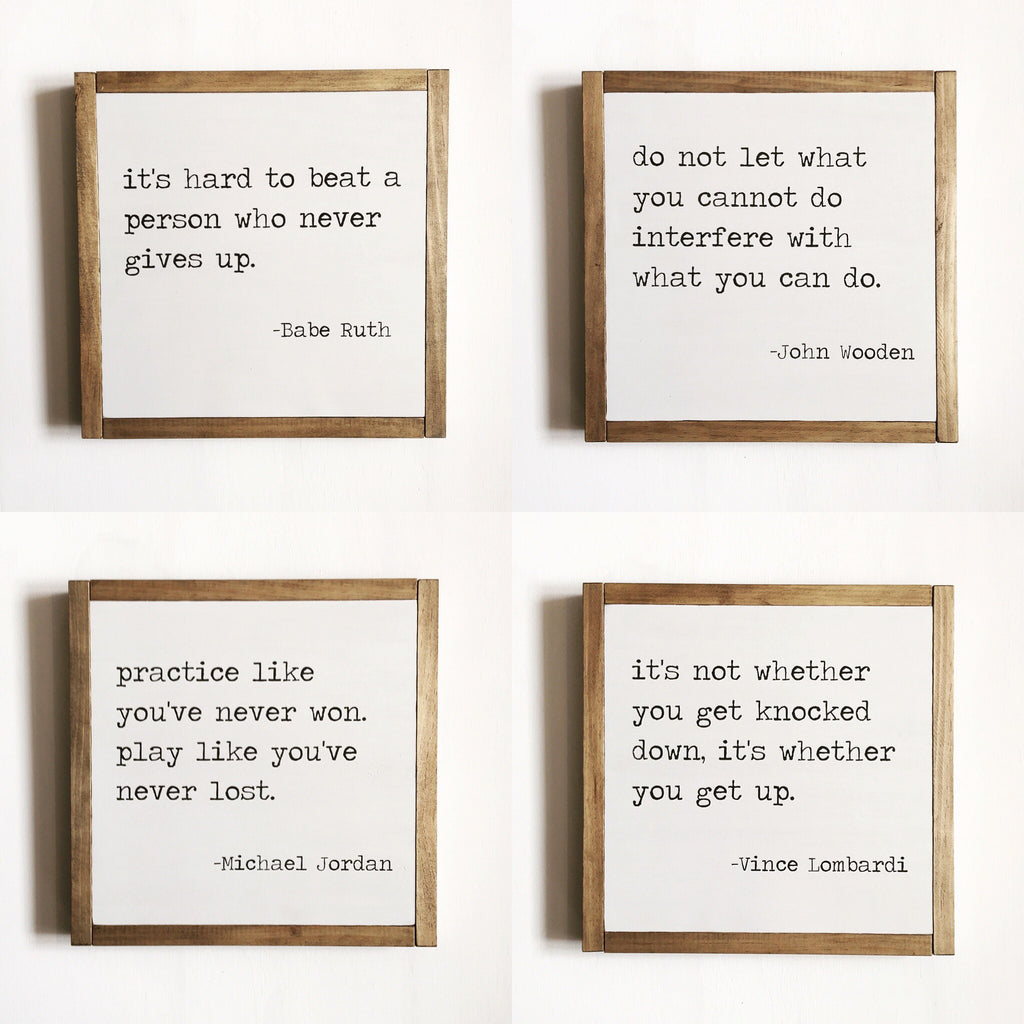 SPORT QUOTE - SET OF 4