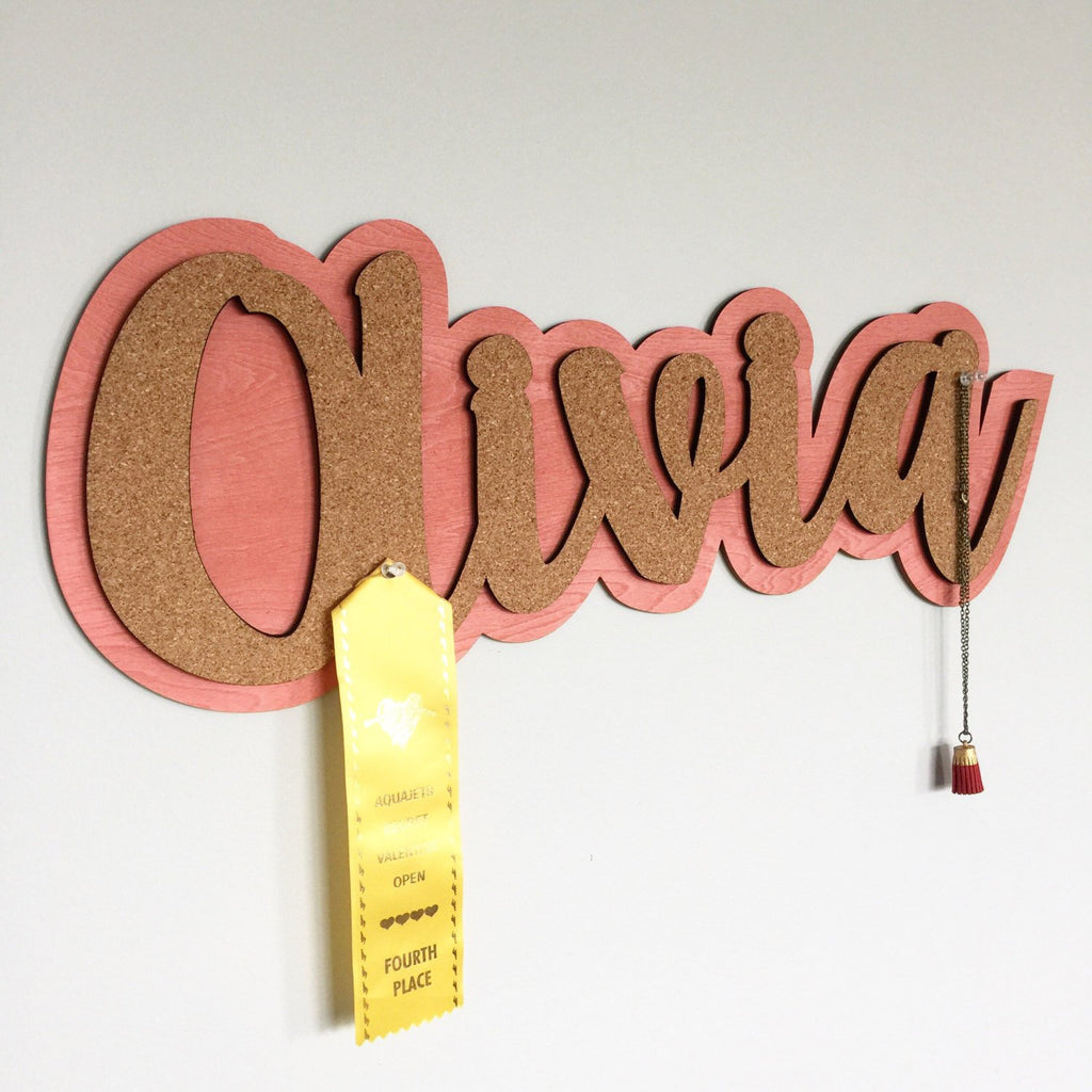 CORK BOARD - PERSONALIZED NAME