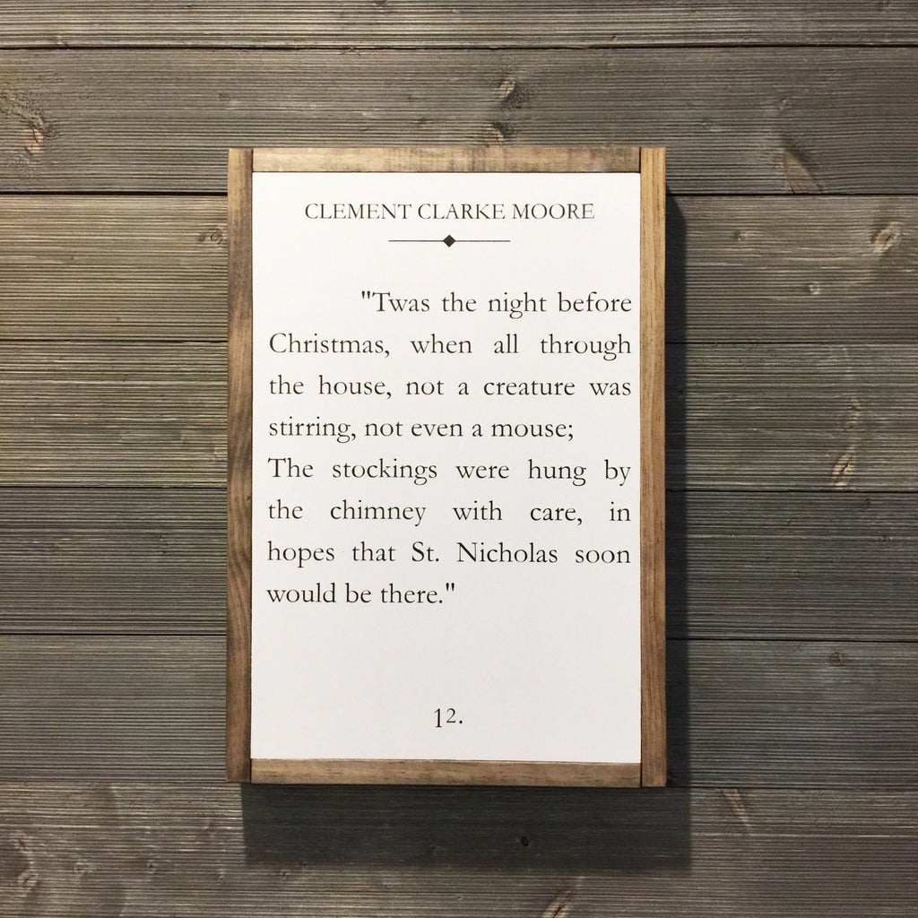 BOOK PAGE - CHRISTMAS POEM - LARGE