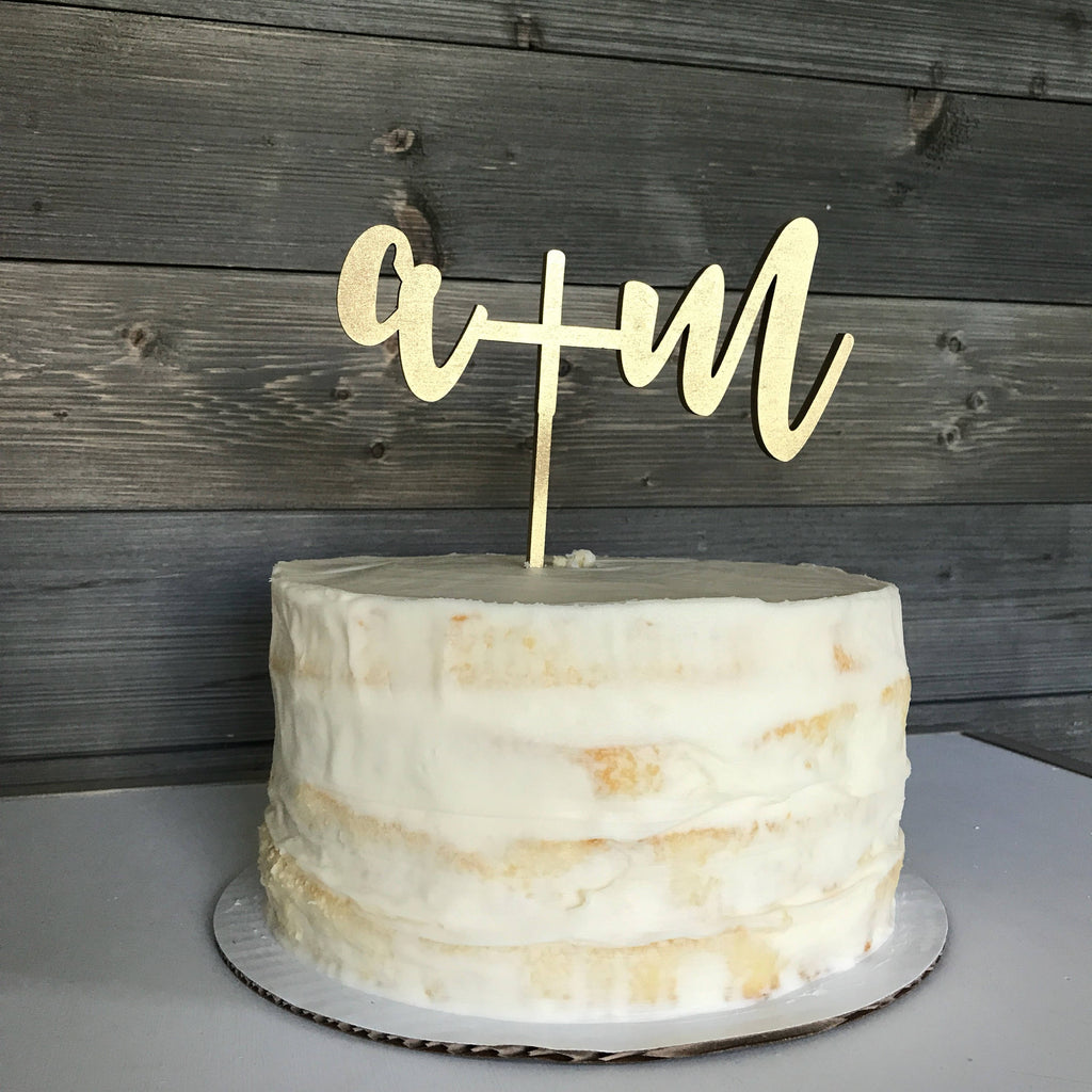 CAKE TOPPER - CUSTOM INITIALS