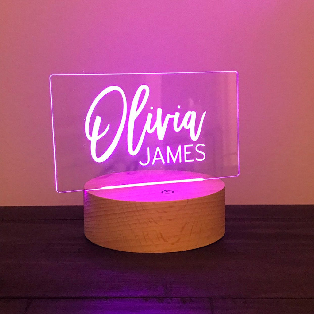 Personalized night light, kids decor, nightlight, led light, nursery decor