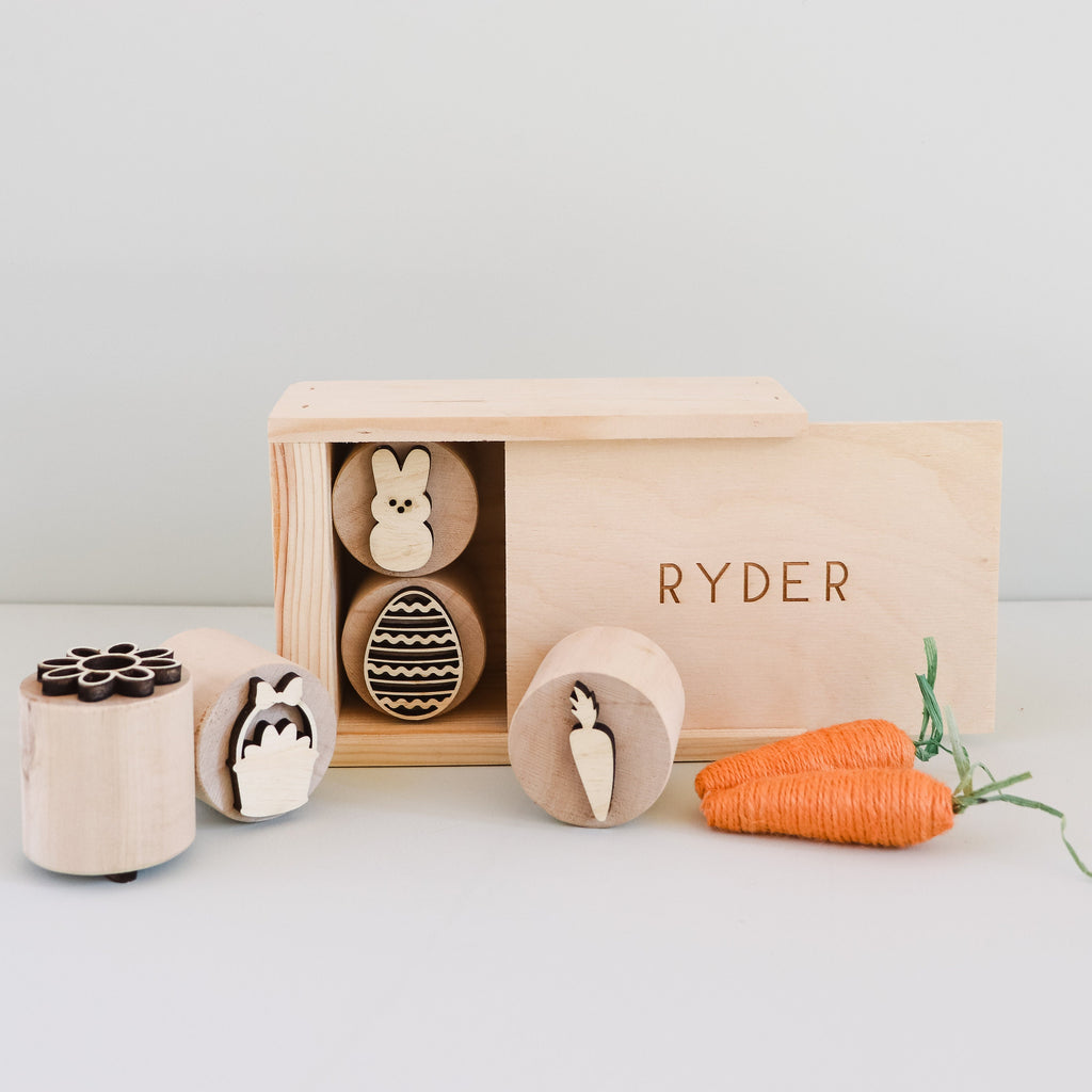 Easter playdough stamps, sensory kit tools