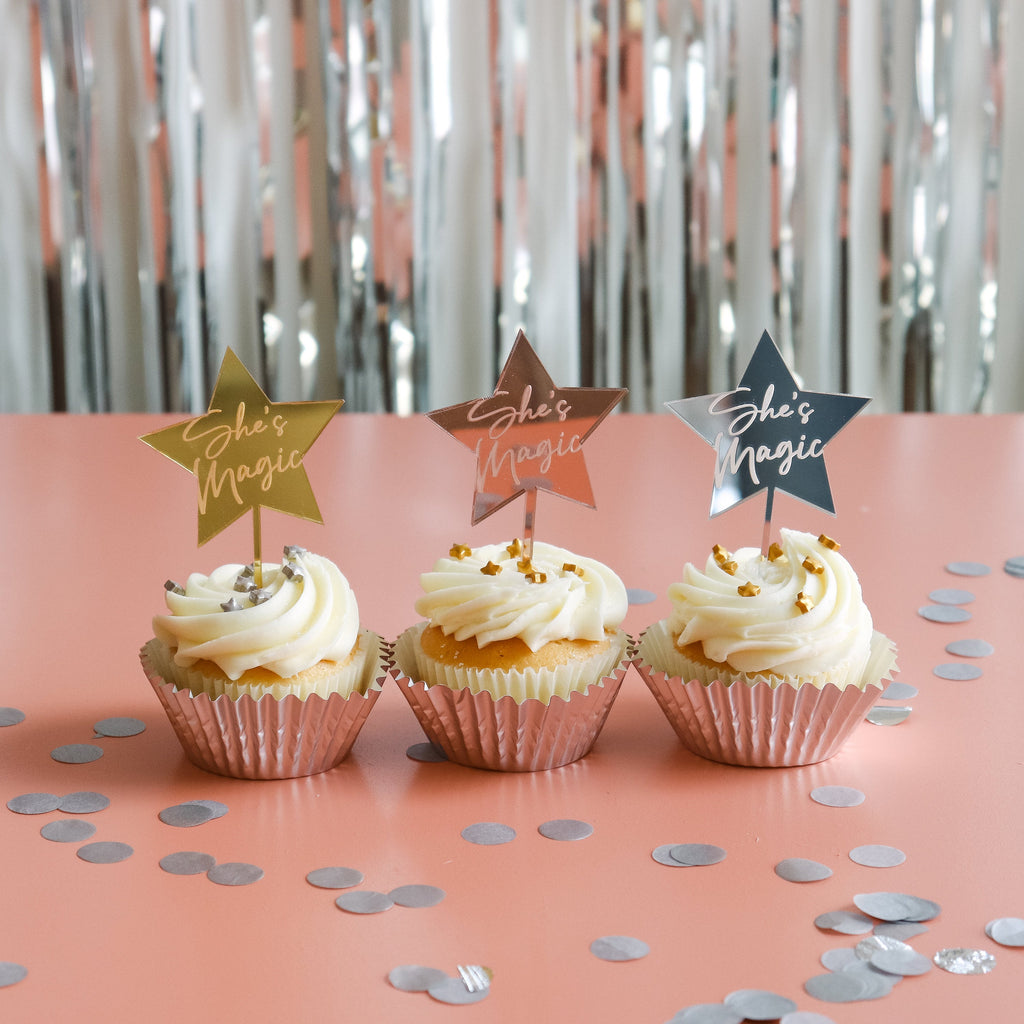 She's magic star cupcake toppers