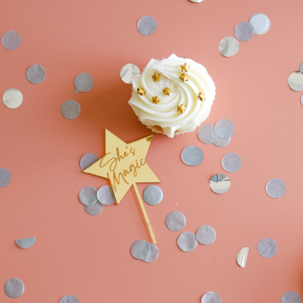 She's magic star cupcake toppers