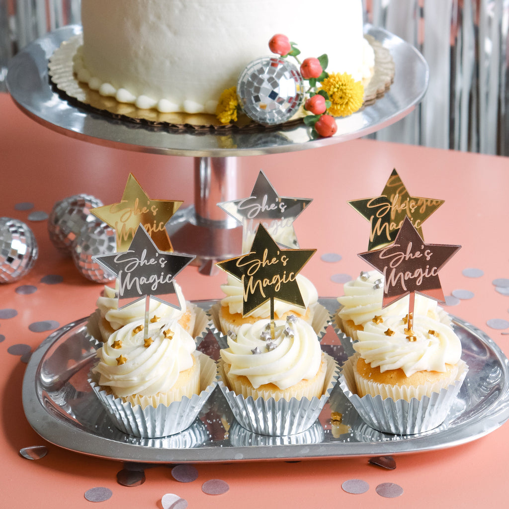 She's magic star cupcake toppers