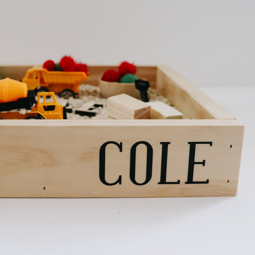 Christmas construction Sensory Kit, Christmas sensory bin, montessori play kit, personalized sensory kit, personalized holiday sensory tray