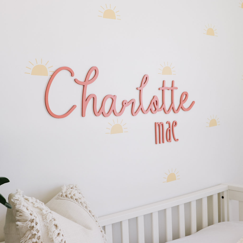 Name sign, nursery name sign, name sign for kids room, cut out name signf