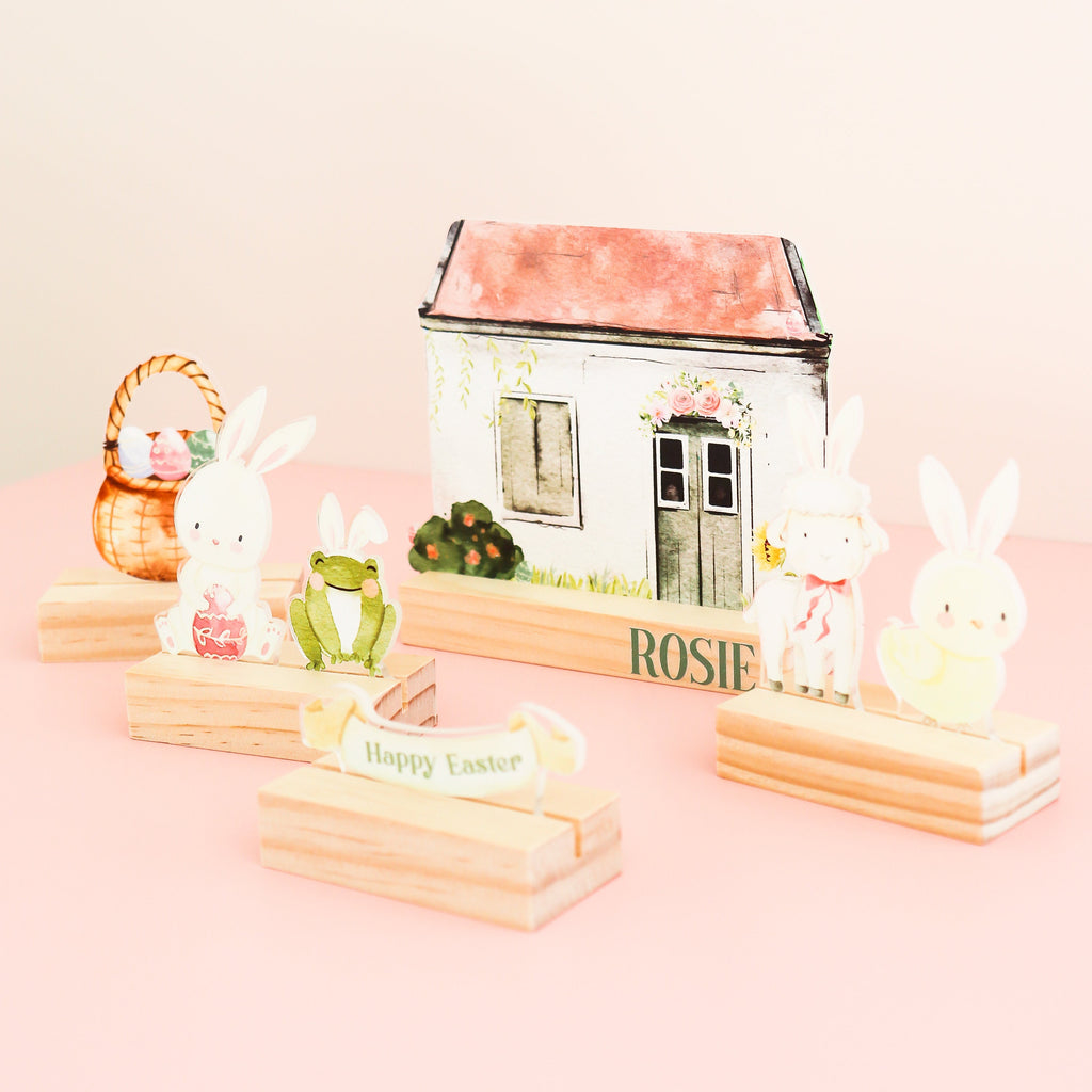 Mini Easter playscape, easter basket filler, Montessori easter basket toy, Easter shelf decor, Holiday shelf decorations, Easter mantle