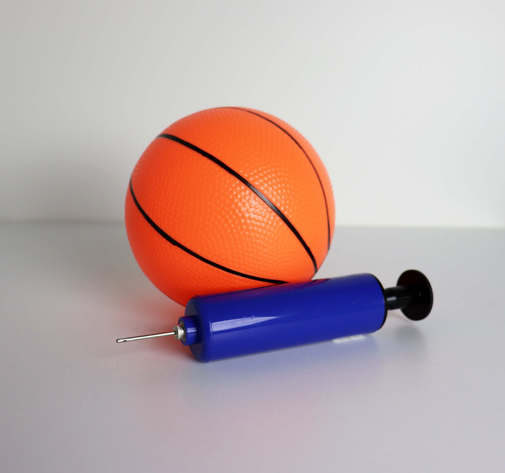 Mini basketball and pump