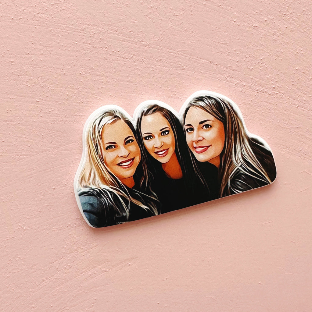 Photo magnet Valentine’s Day girlfriend gifts, Galentine’s Day gift, photo magnet, face magnet, portrait magnets, cartoon face magnets