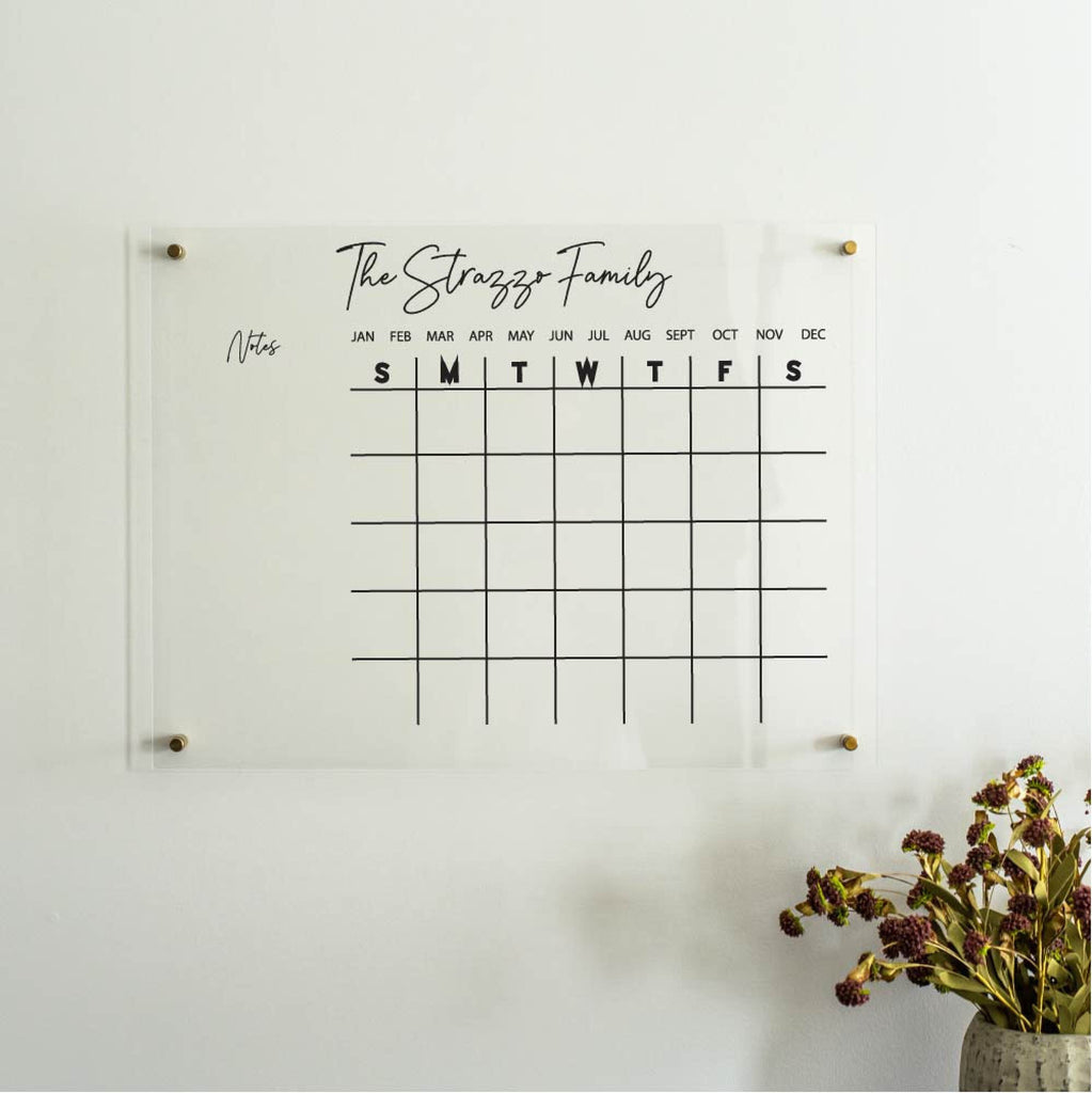 Personalized acrylic calendar