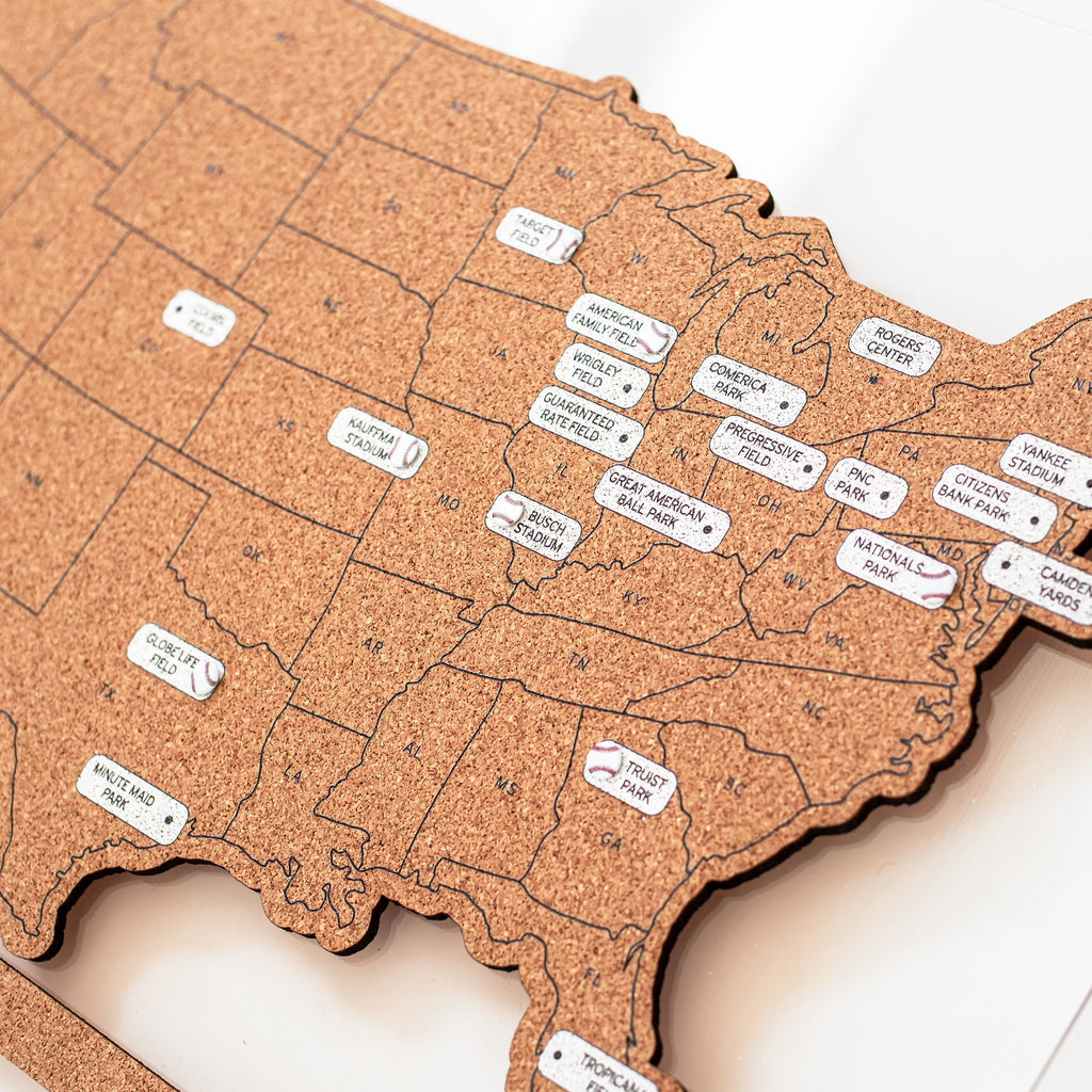 MLB stadium tour map