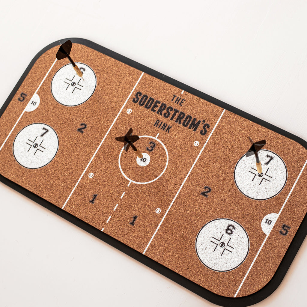 Hockey dart board game