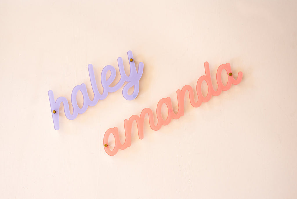 Acrylic name sign