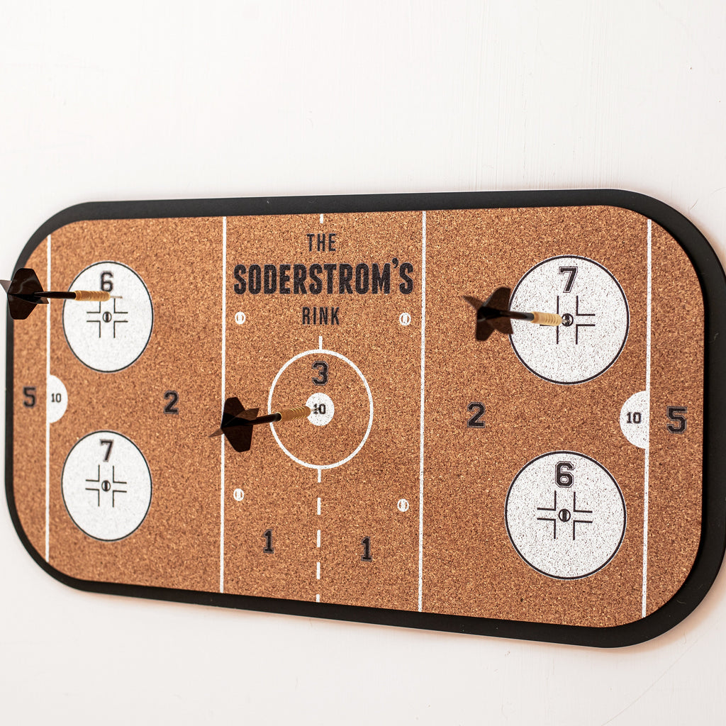 Hockey dart board game