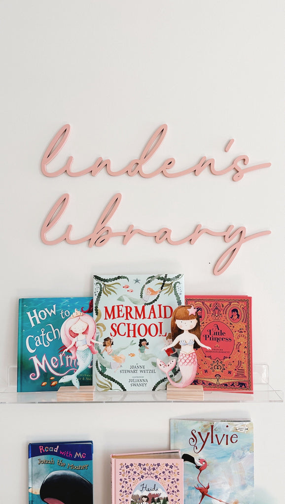 Library personalized sign