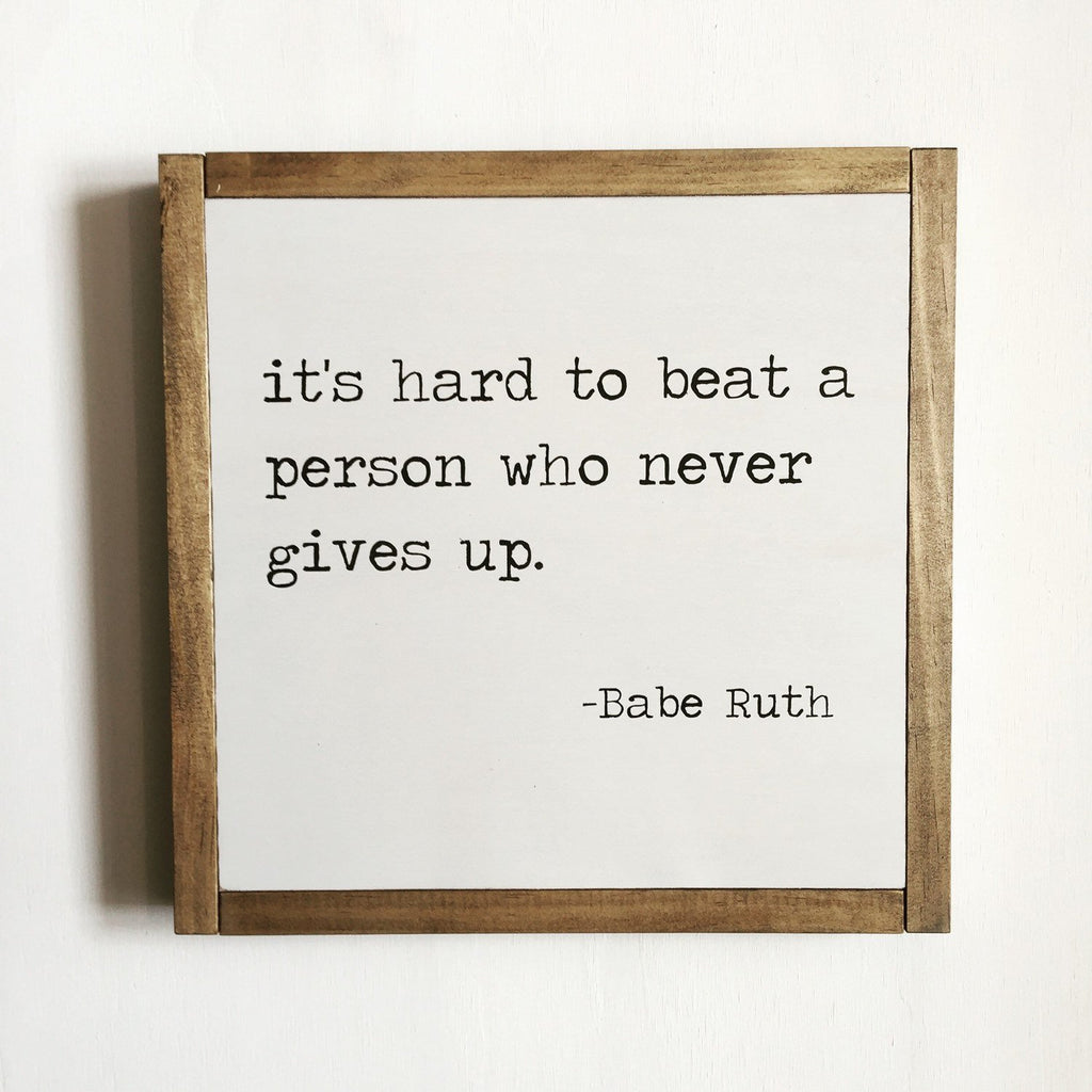 SPORT QUOTE - BABE RUTH