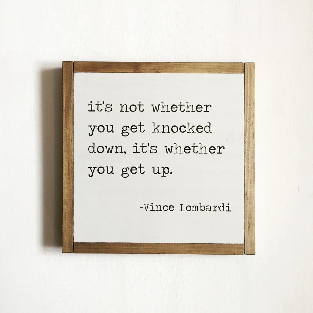 SPORT QUOTE - VINCE LOMBARDI