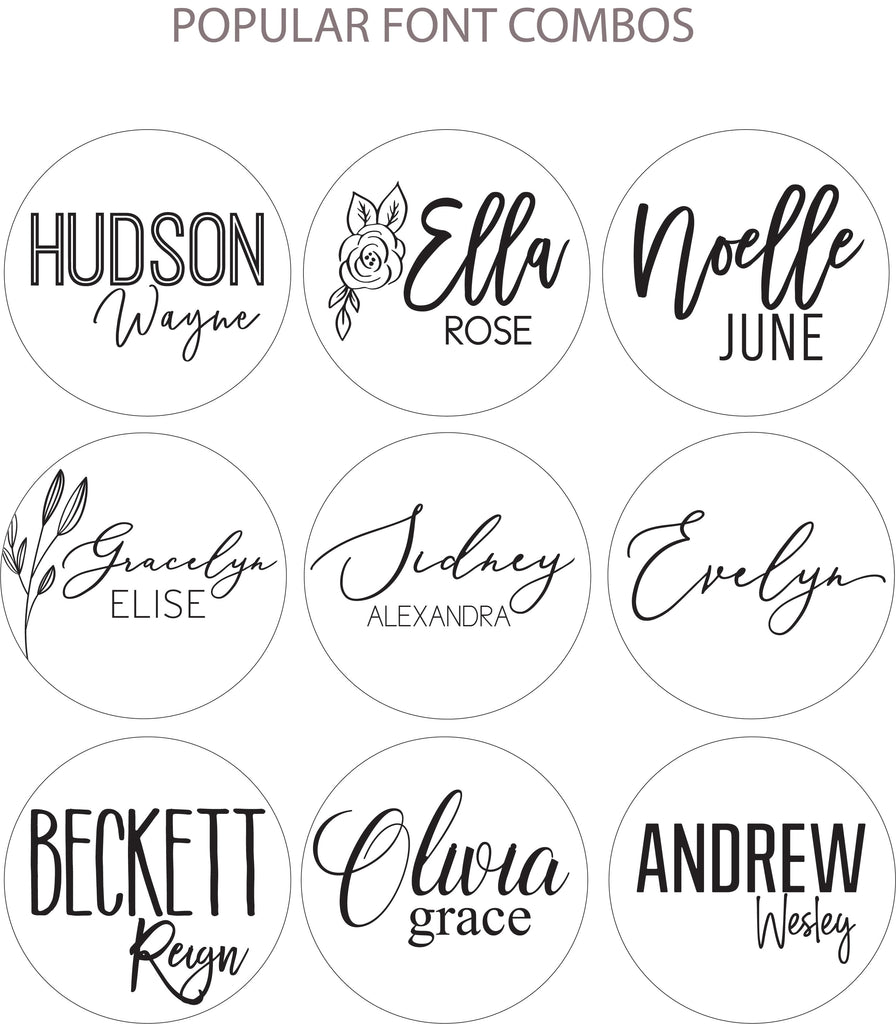 ROUND NAME SIGN