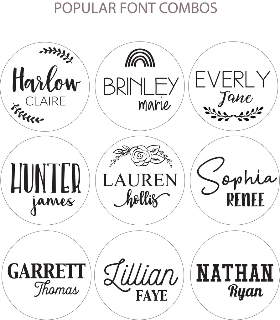 ROUND NAME SIGN